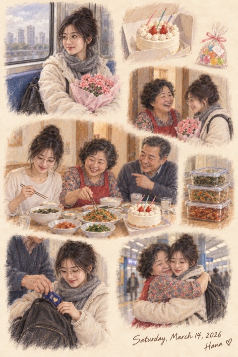 Hana's page from March 2026
