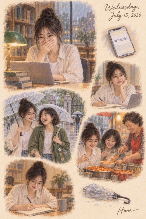 Hana's page from July 2026